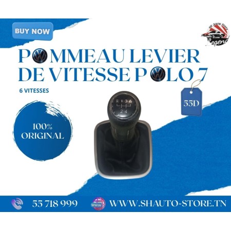 pommeau + soufflet levier de vitesse polo 7