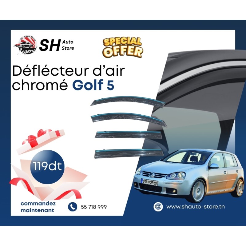 déflecteur d'air chromé Golf 5